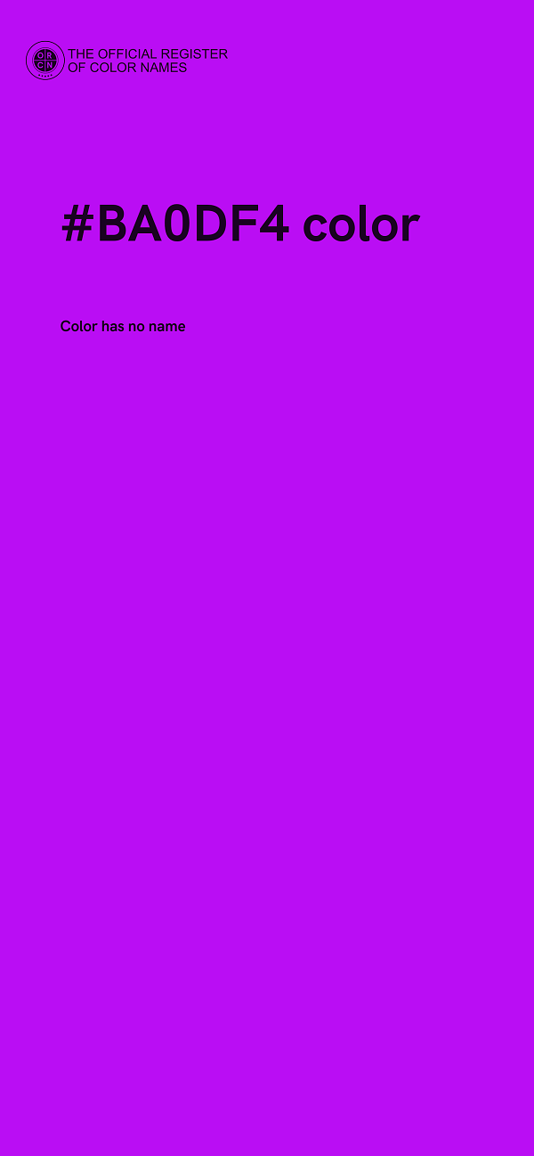 #BA0DF4 color image