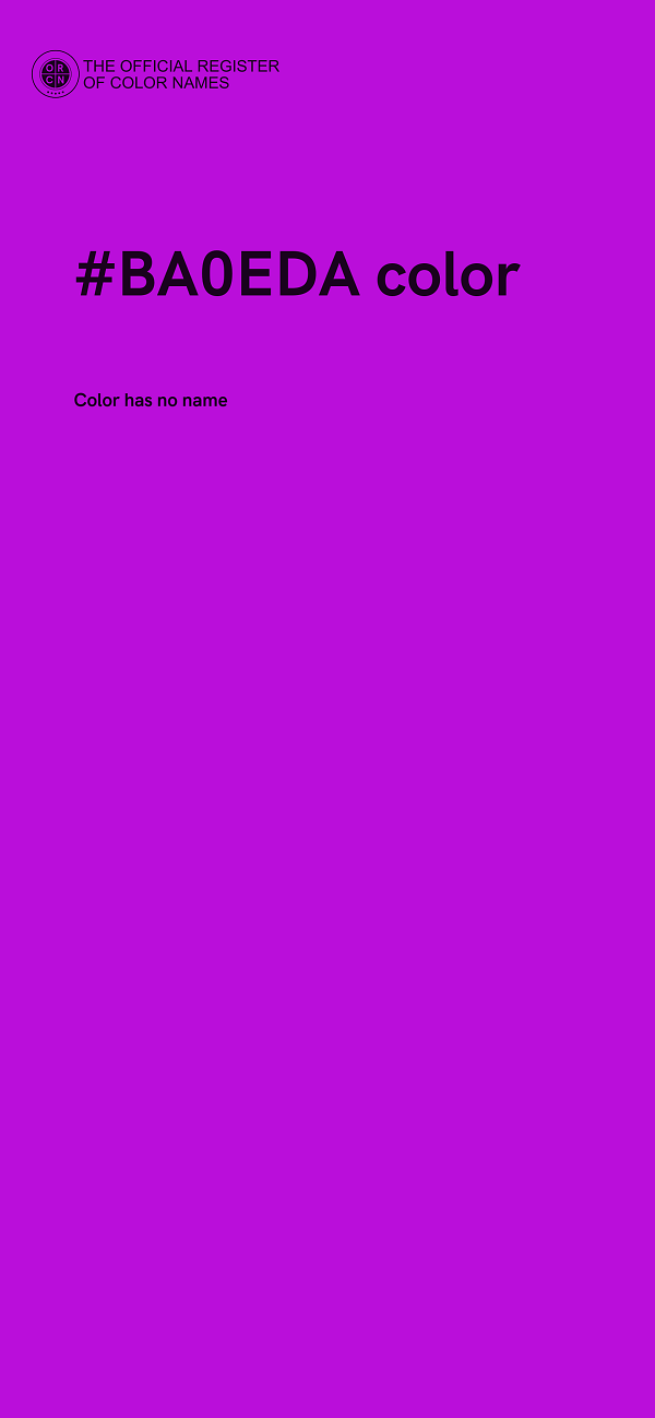 #BA0EDA color image