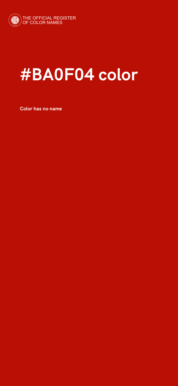 #BA0F04 color image