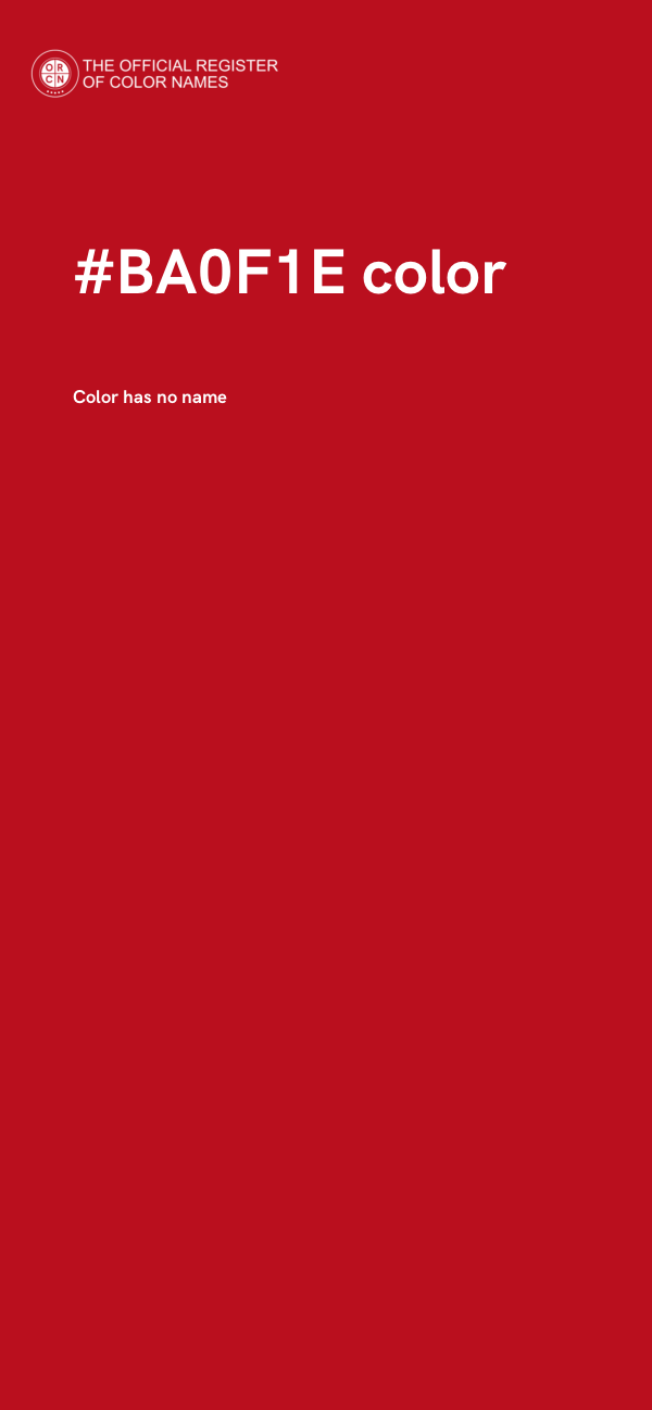 #BA0F1E color image