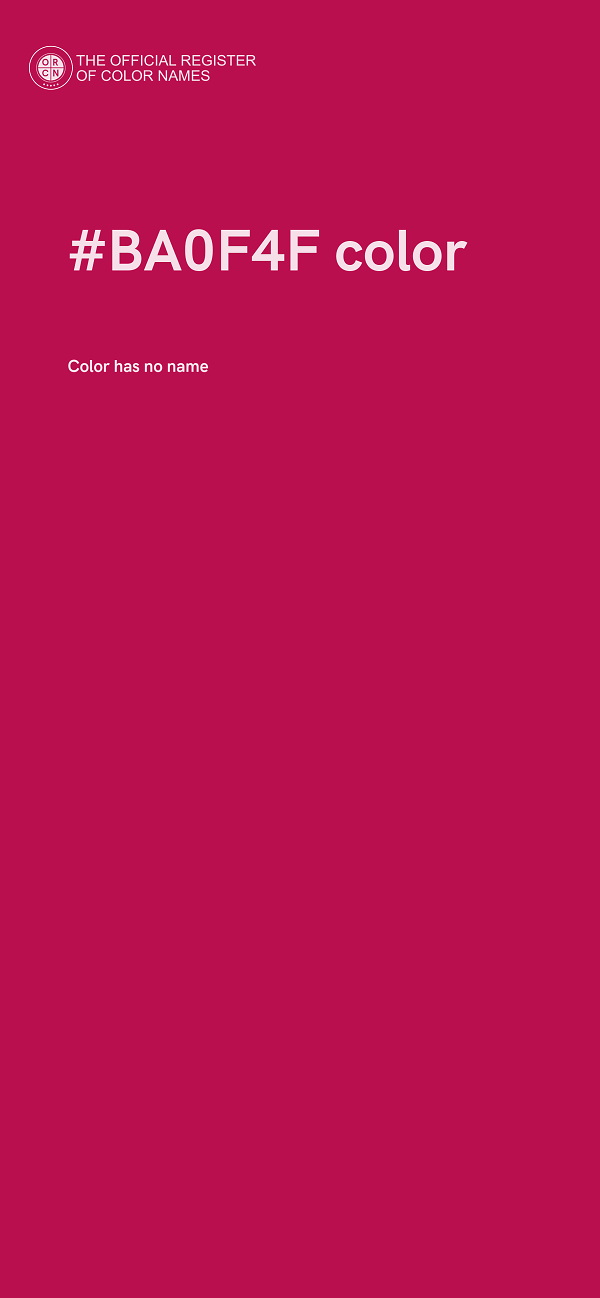 #BA0F4F color image