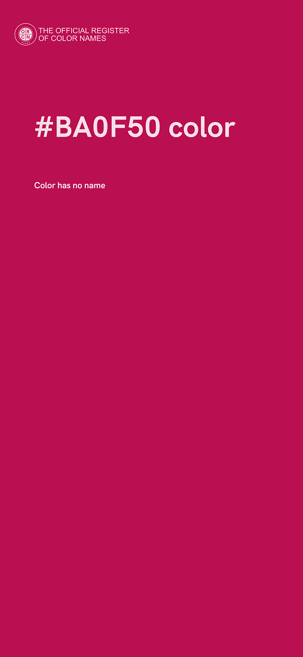 #BA0F50 color image