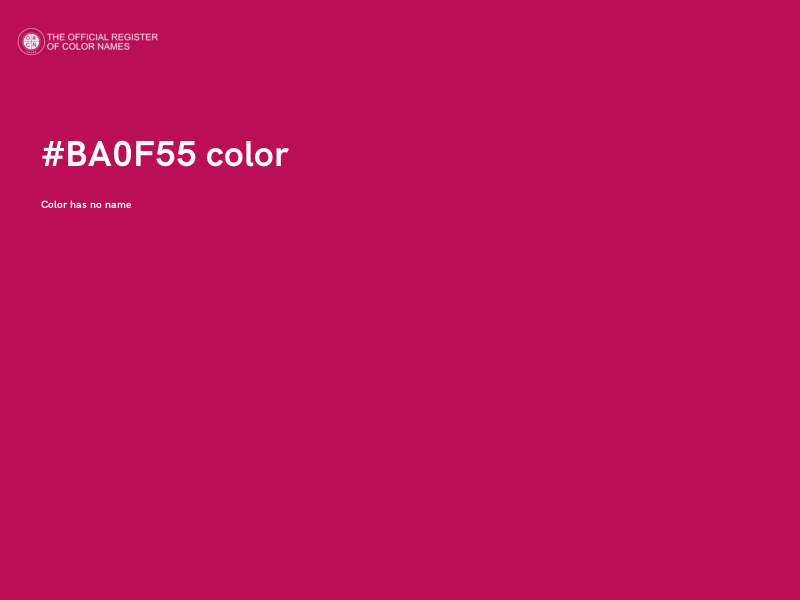 #BA0F55 color image