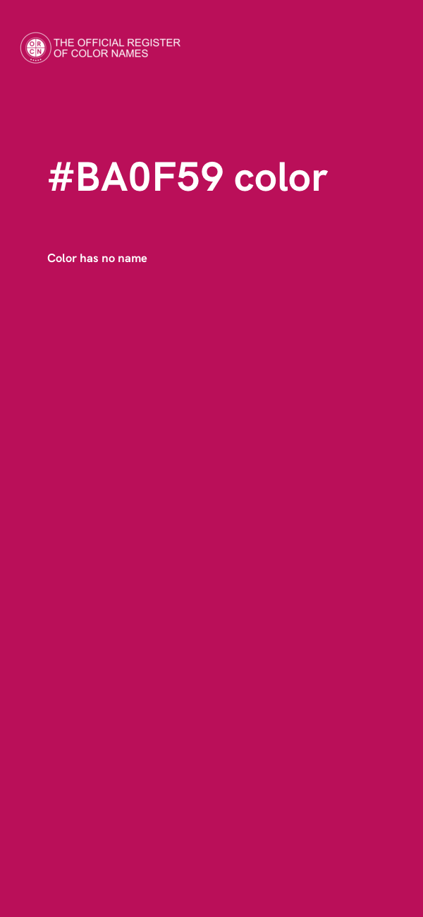 #BA0F59 color image