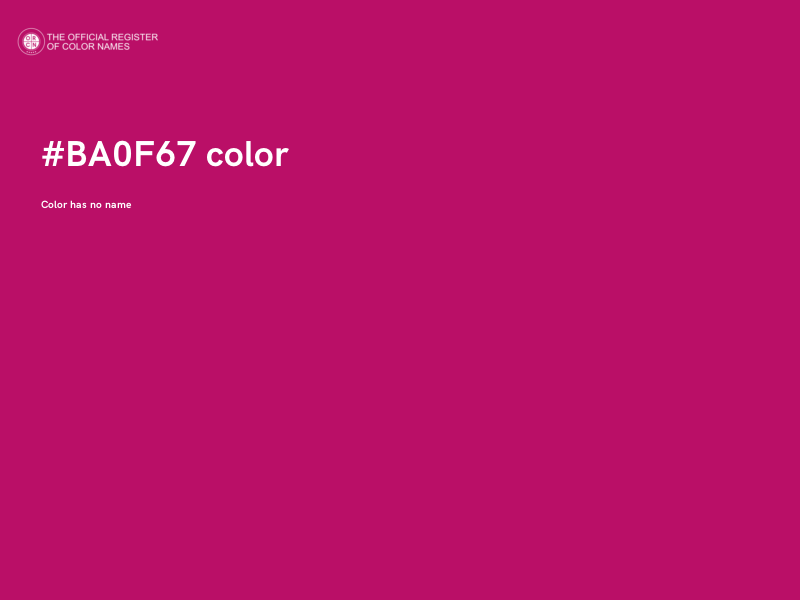 #BA0F67 color image