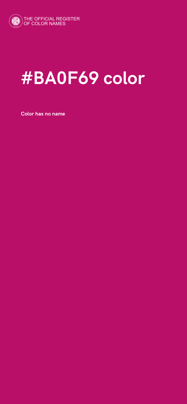 #BA0F69 color image