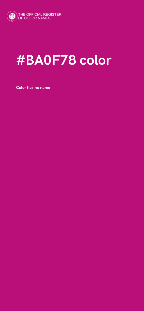 #BA0F78 color image