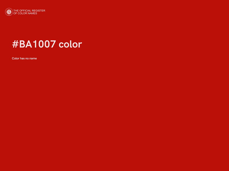 #BA1007 color image