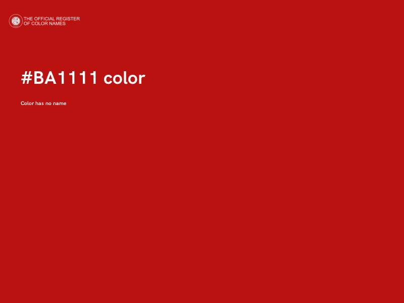 #BA1111 color image