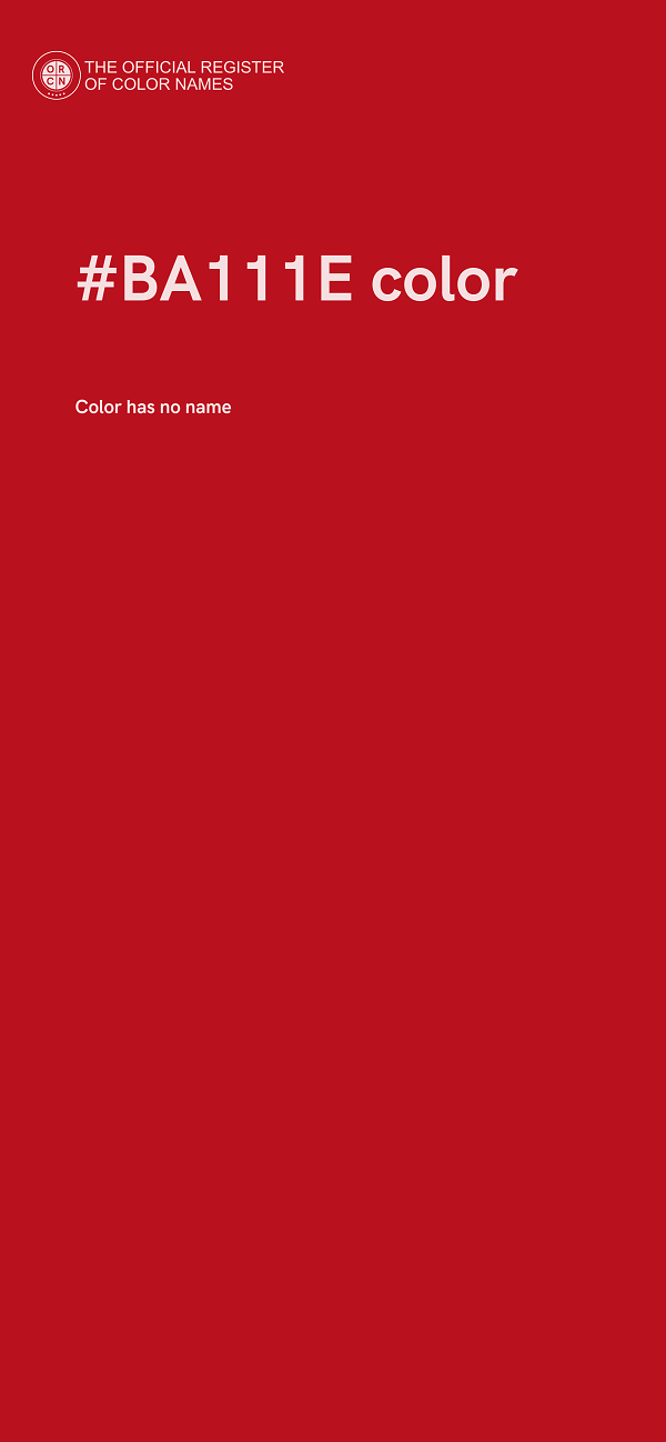 #BA111E color image