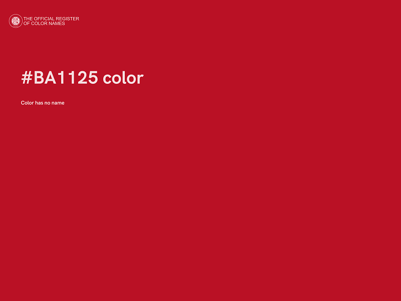 #BA1125 color image