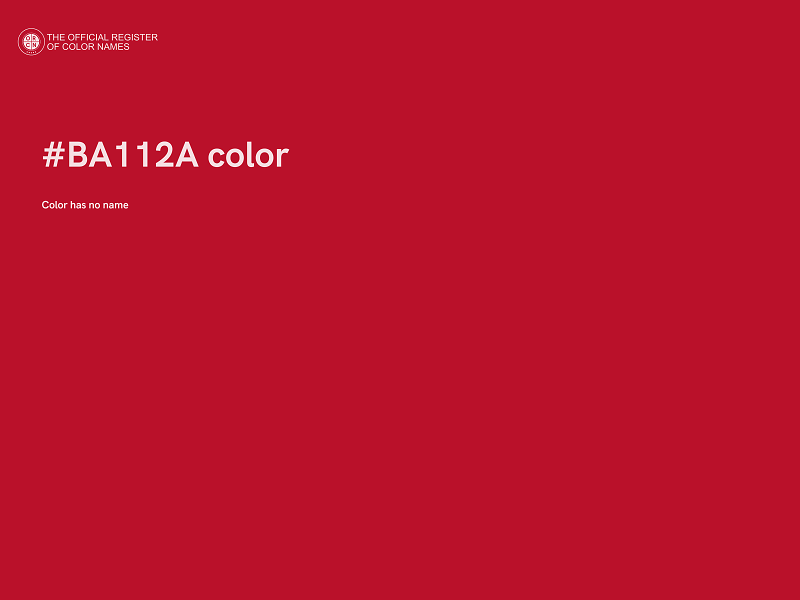 #BA112A color image