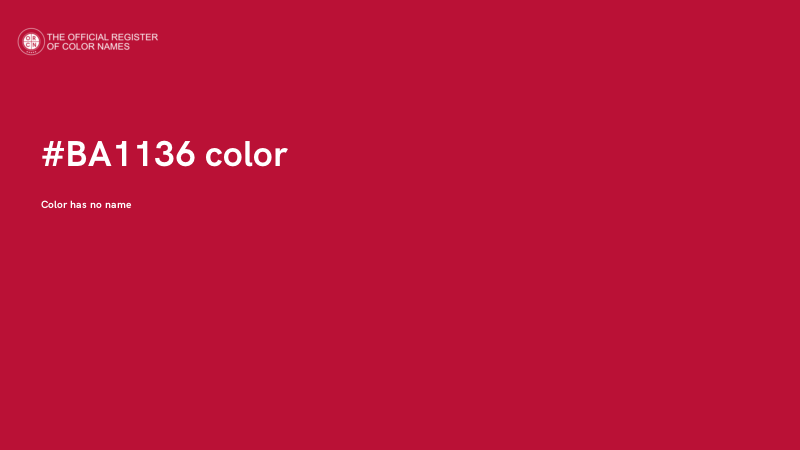 #BA1136 color image