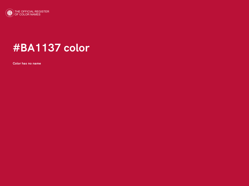 #BA1137 color image