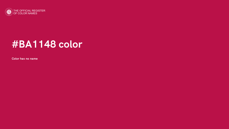 #BA1148 color image