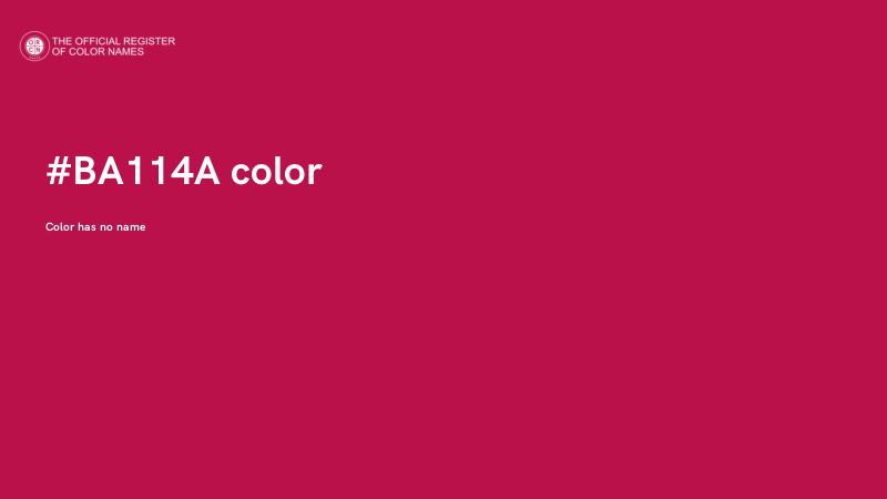 #BA114A color image