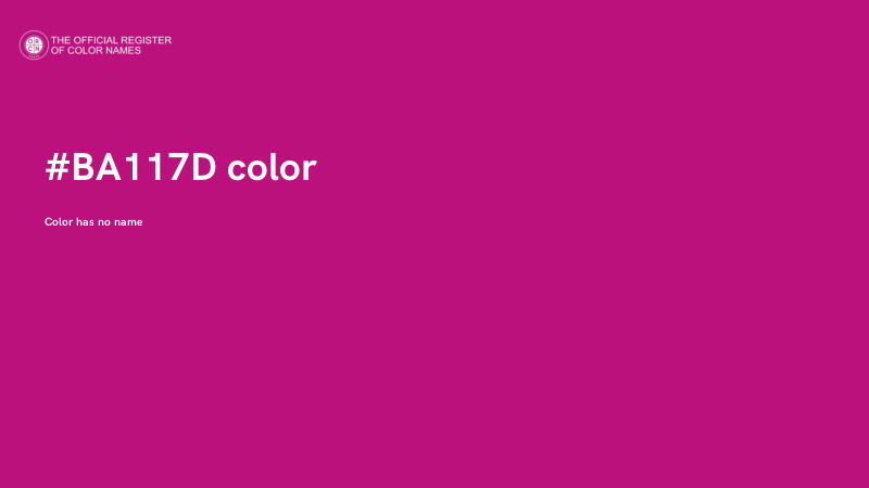 #BA117D color image
