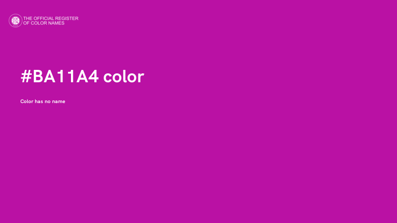 #BA11A4 color image