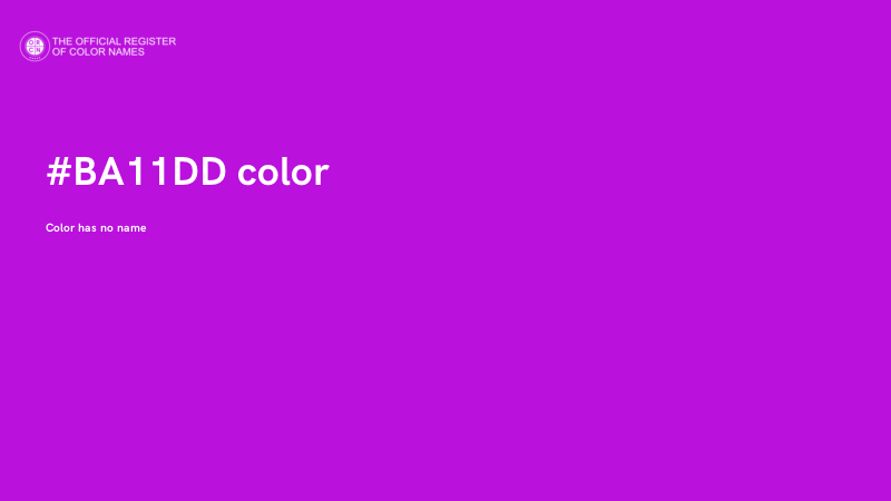 #BA11DD color image
