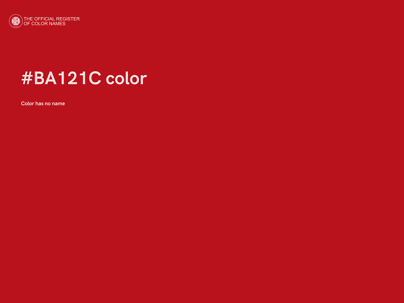 #BA121C color image