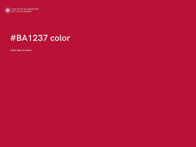 #BA1237 color image