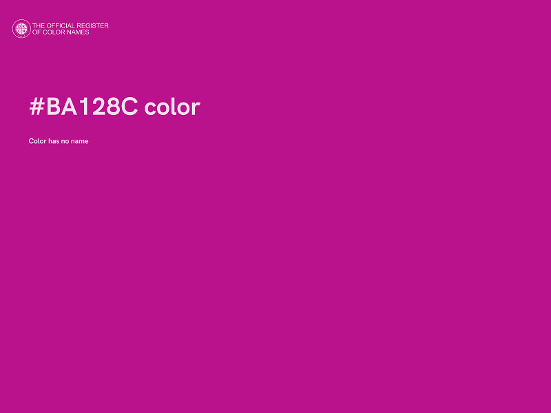 #BA128C color image