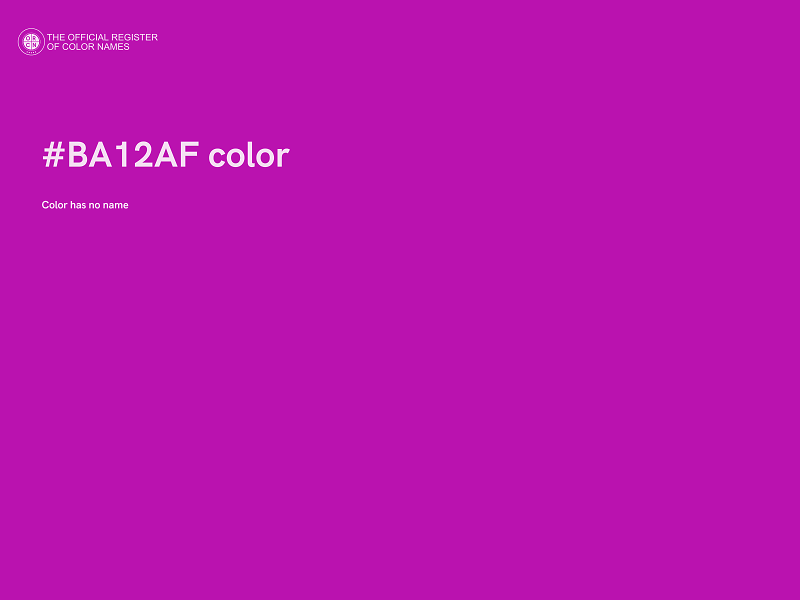 #BA12AF color image