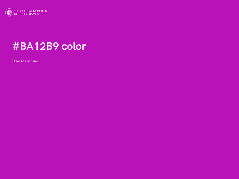 #BA12B9 color image