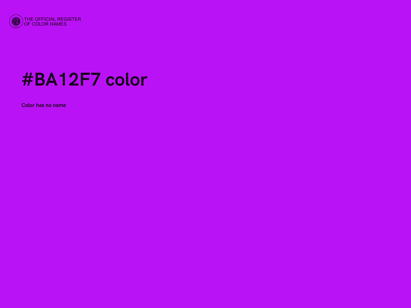 #BA12F7 color image