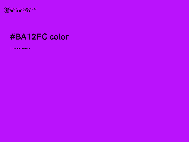 #BA12FC color image