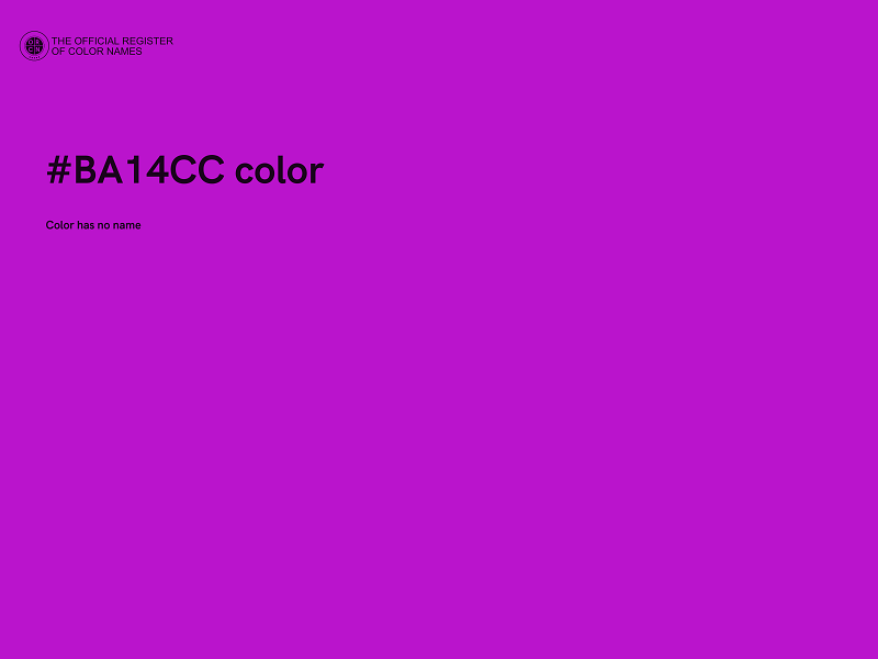 #BA14CC color image