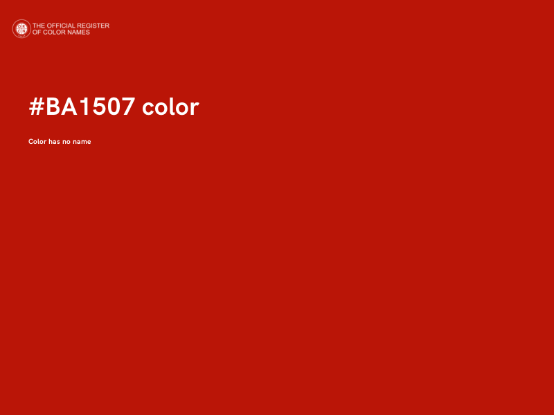 #BA1507 color image