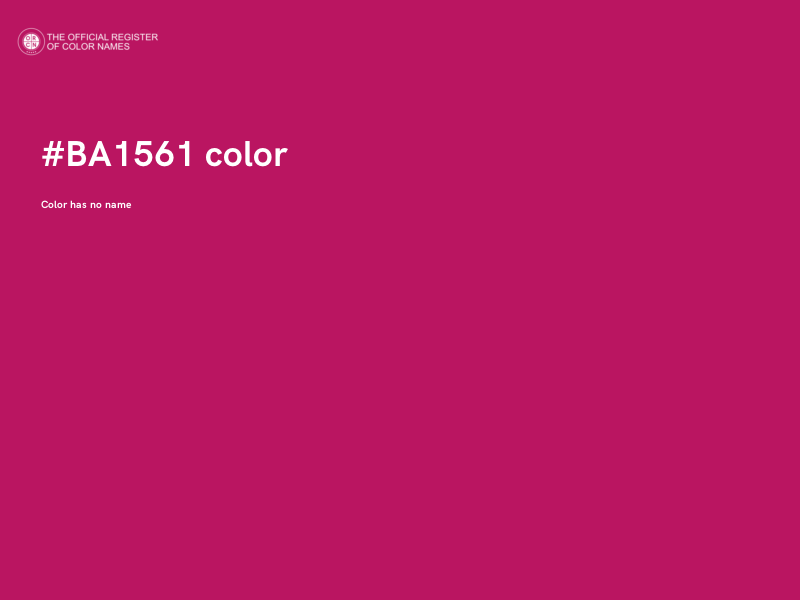#BA1561 color image