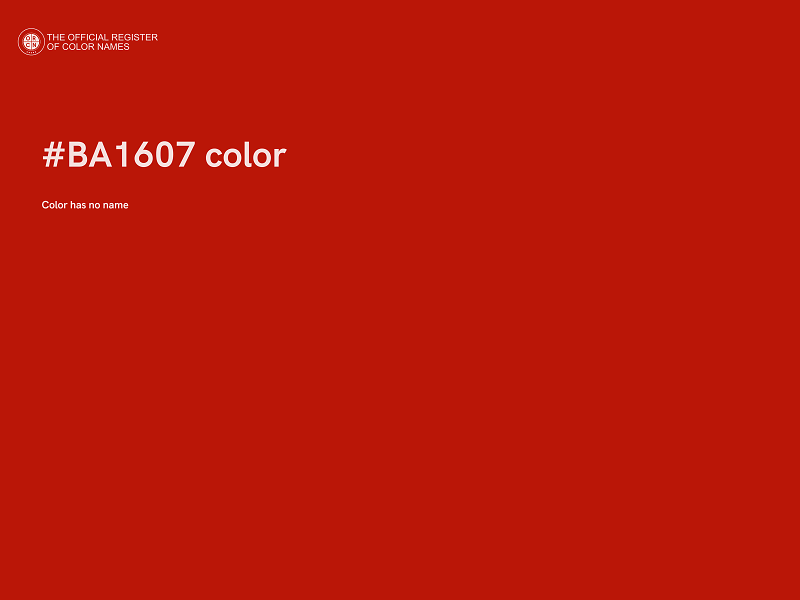 #BA1607 color image