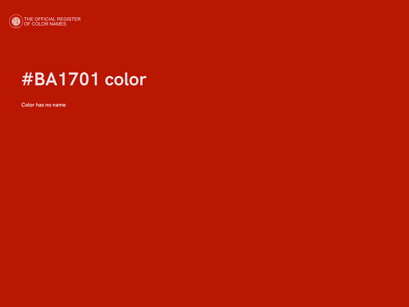 #BA1701 color image