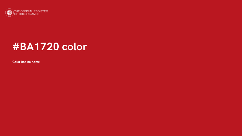 #BA1720 color image