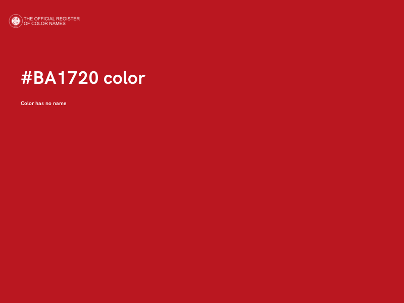 #BA1720 color image