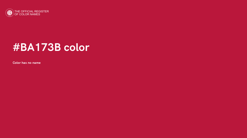 #BA173B color image