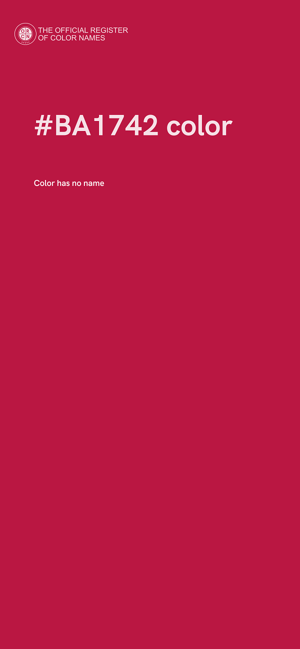 #BA1742 color image