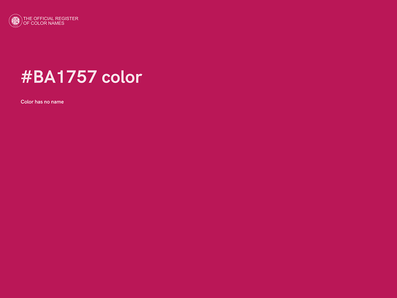 #BA1757 color image