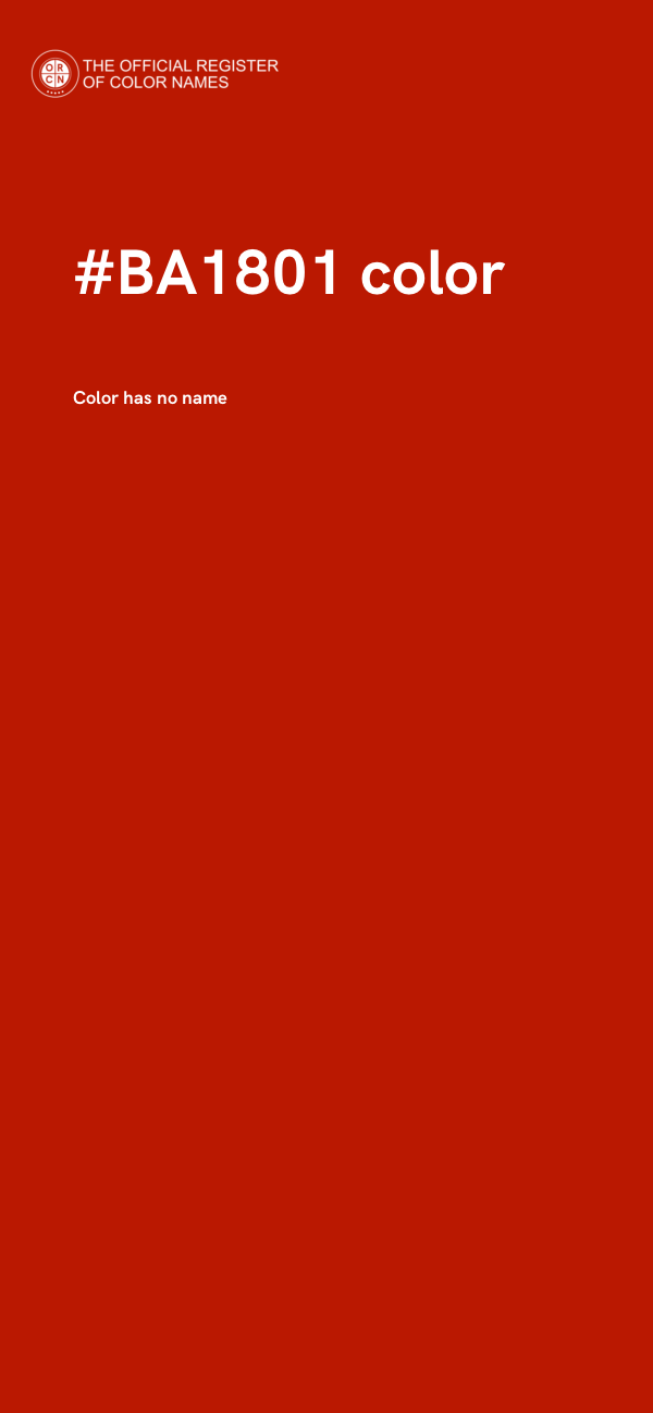 #BA1801 color image