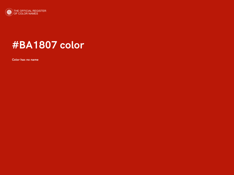 #BA1807 color image