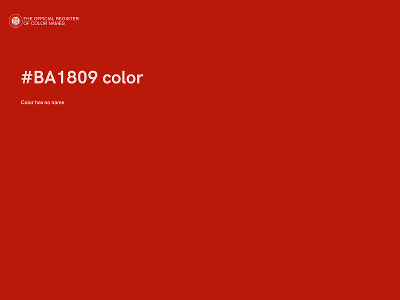 #BA1809 color image