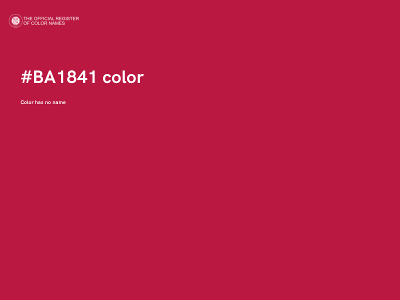 #BA1841 color image