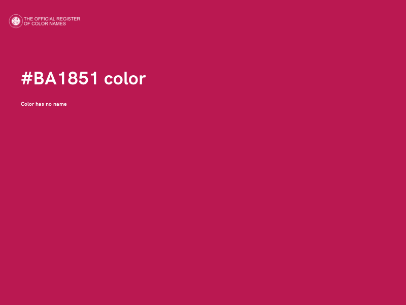 #BA1851 color image
