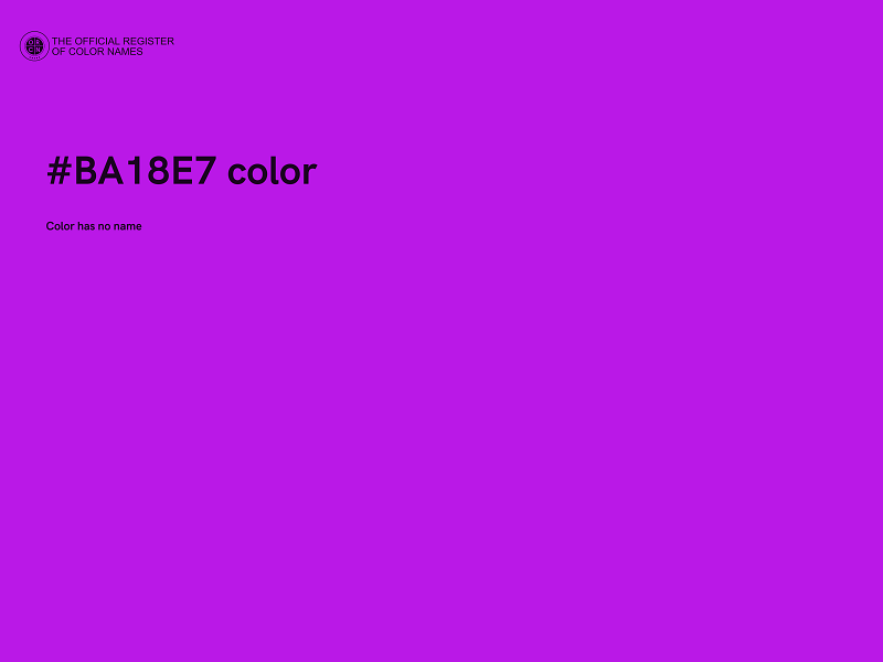 #BA18E7 color image