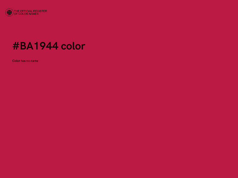 #BA1944 color image