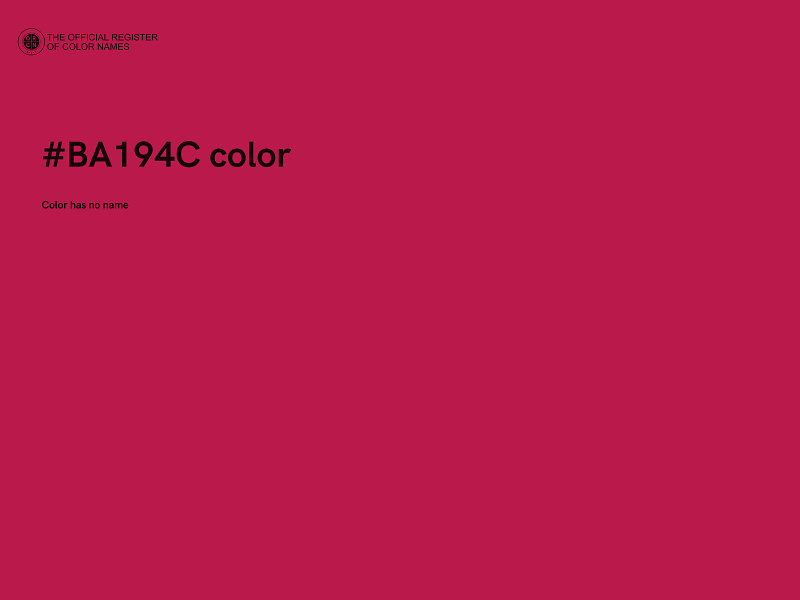 #BA194C color image