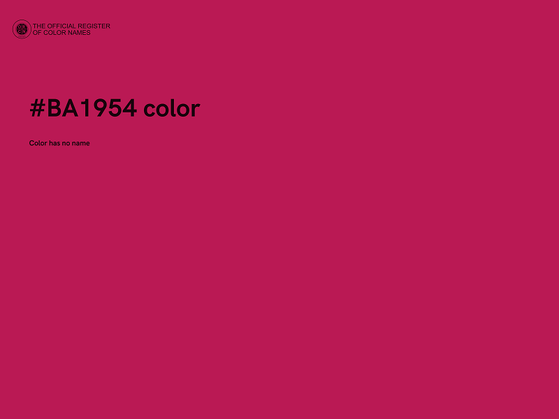 #BA1954 color image
