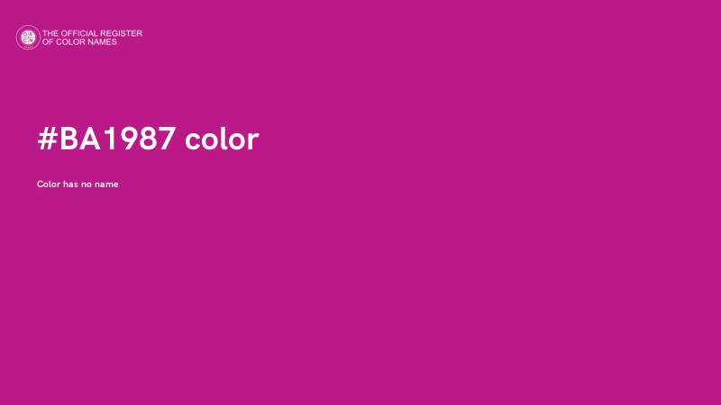 #BA1987 color image